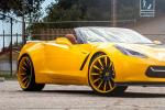 Chevrolet Corvette Stingray Convertible Orange Ray by Forgiato Wheels 2014 года